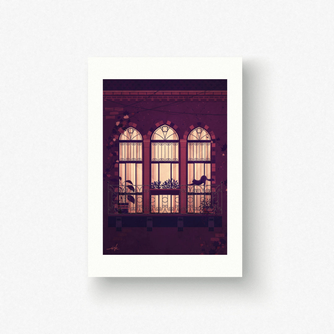Art Print // Midnight Stroll