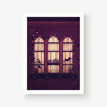 Art Print // Midnight Stroll
