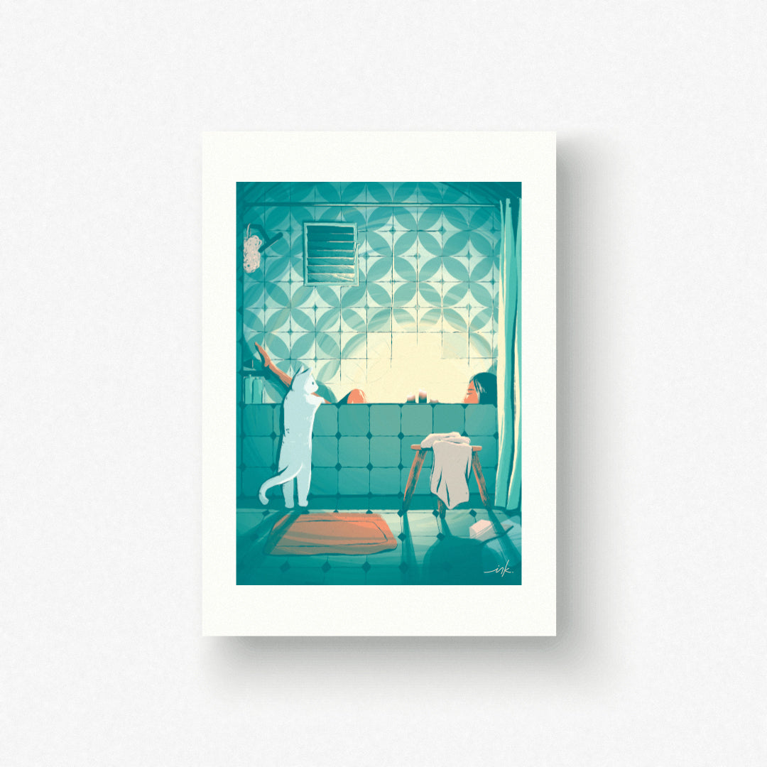 Art Print // Washing the Day Away