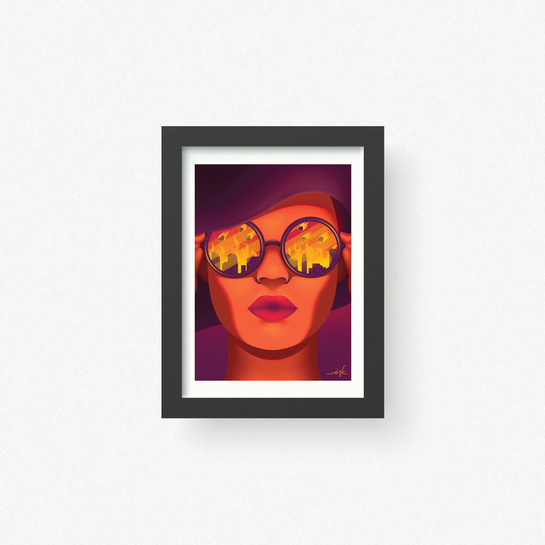 Art Print // Watching the World Burn