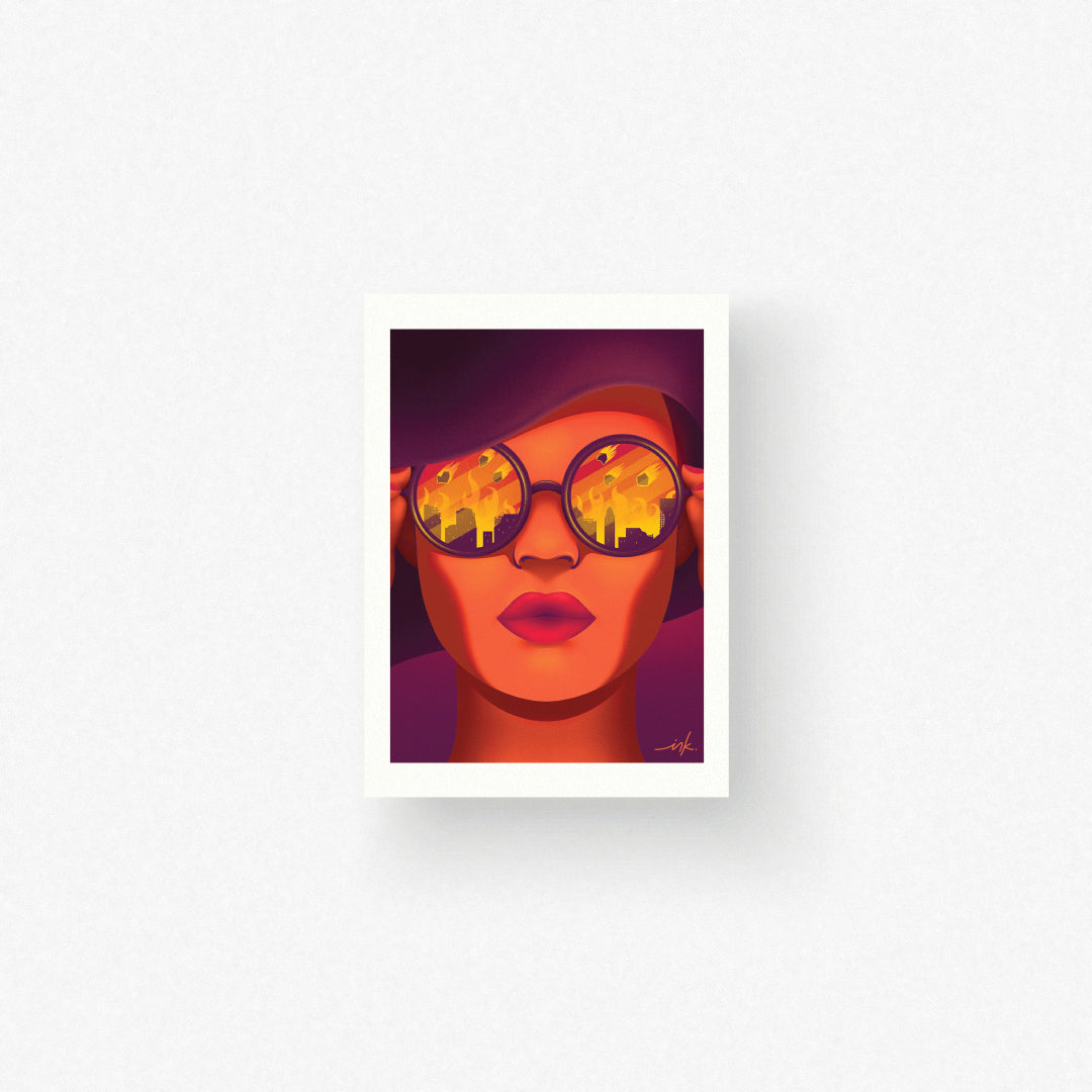 Art Print // Watching the World Burn