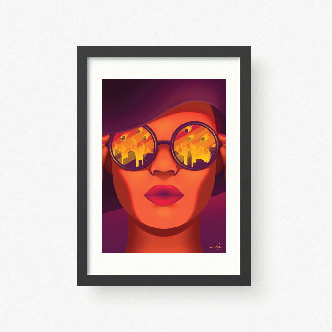 Art Print // Watching the World Burn