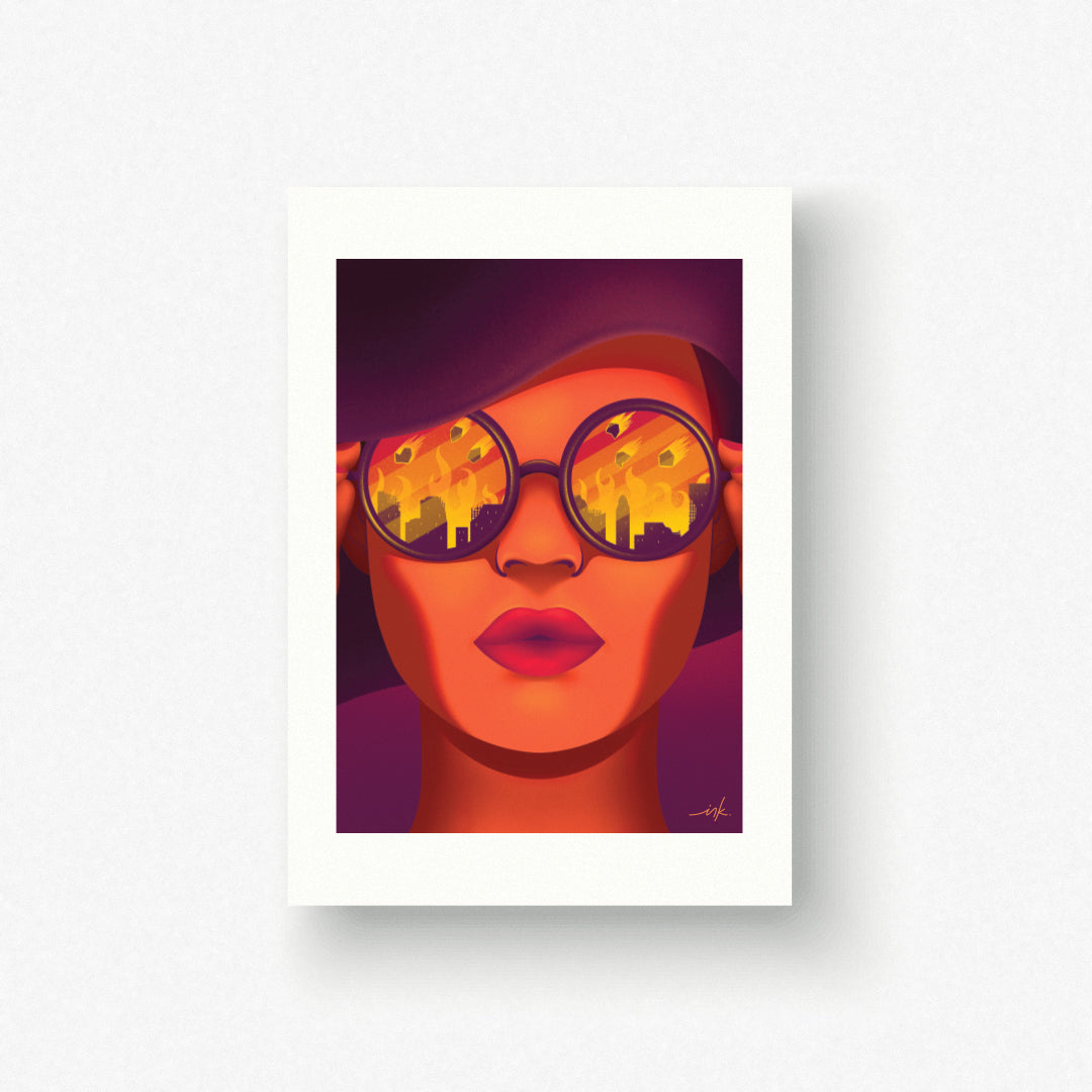 Art Print // Watching the World Burn