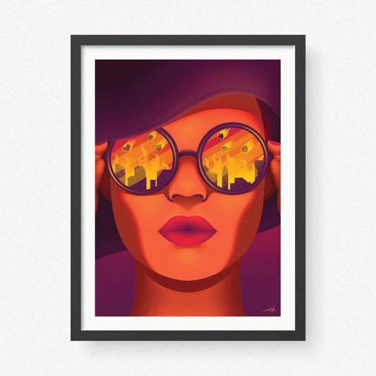 Art Print // Watching the World Burn