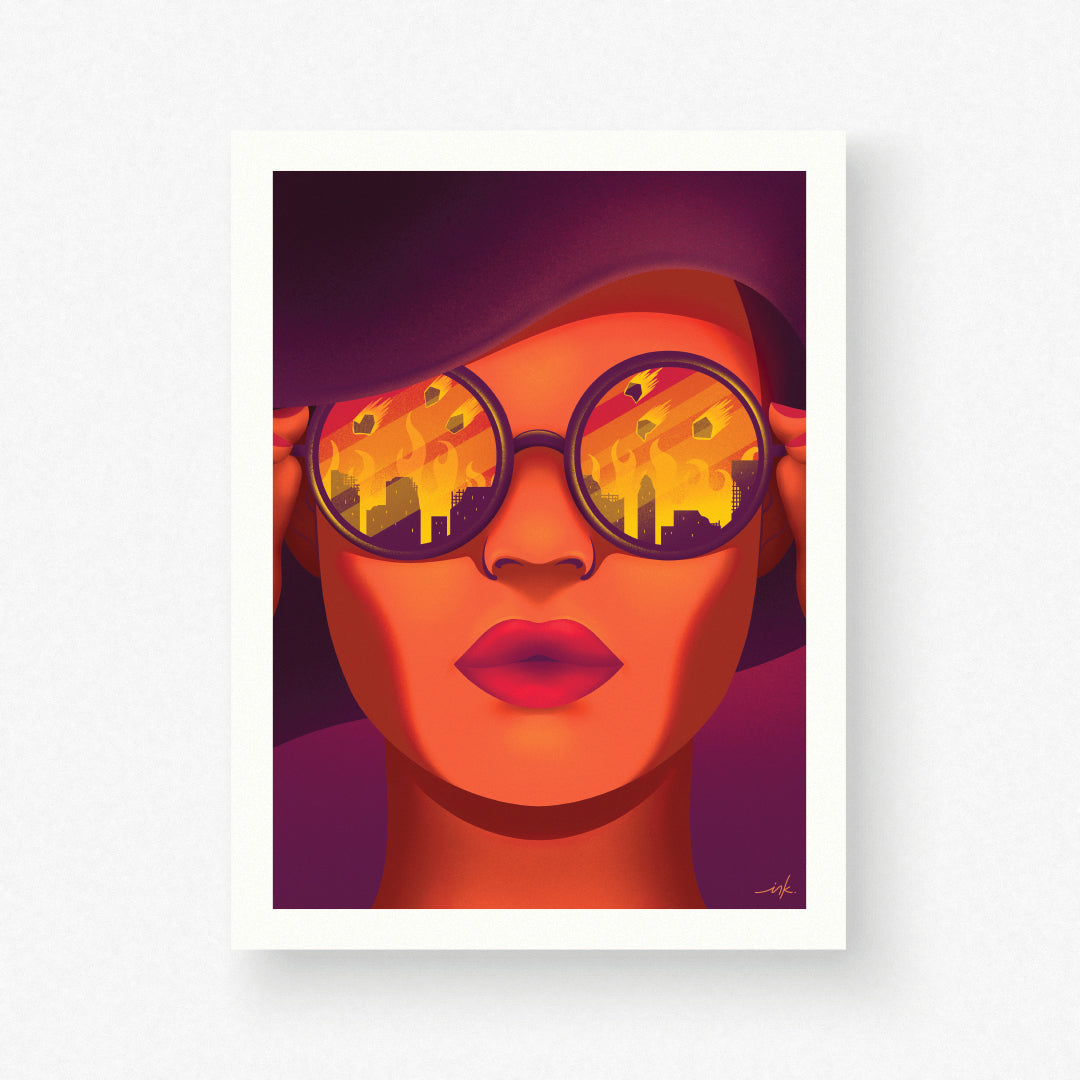 Art Print // Watching the World Burn